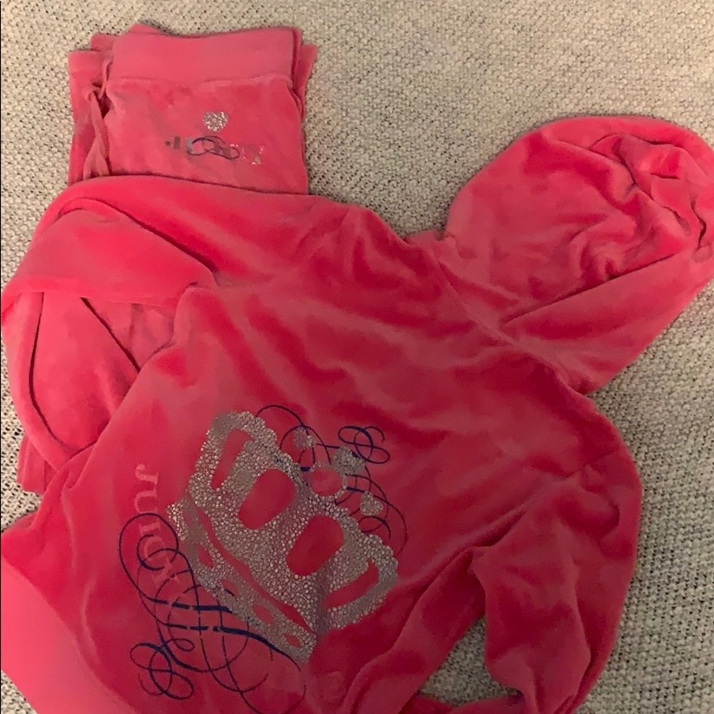 Matching pink juicy couture track suit